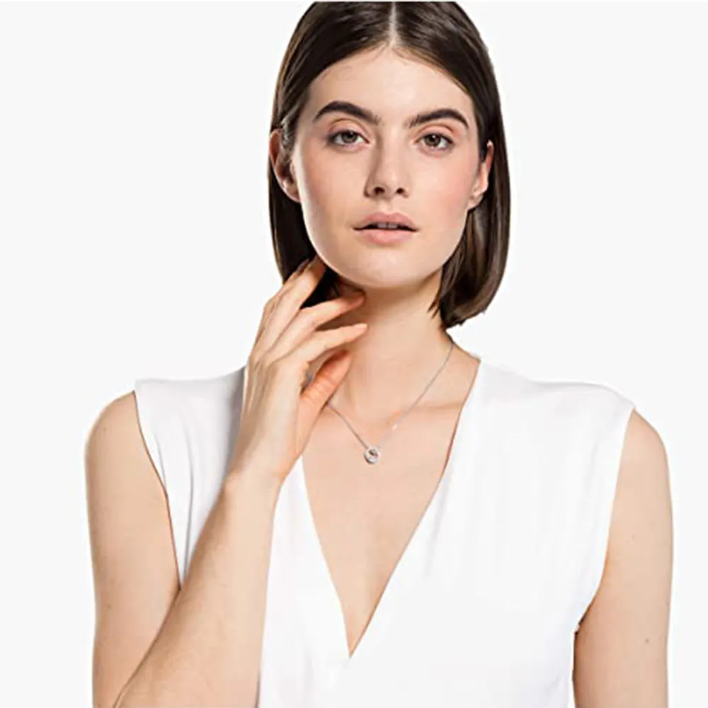 SWAROVSKI Womens All Zodiac Symbols Crystal Pendant Mixed Metal Finish Clear White Crystal Necklace - SV-5561422