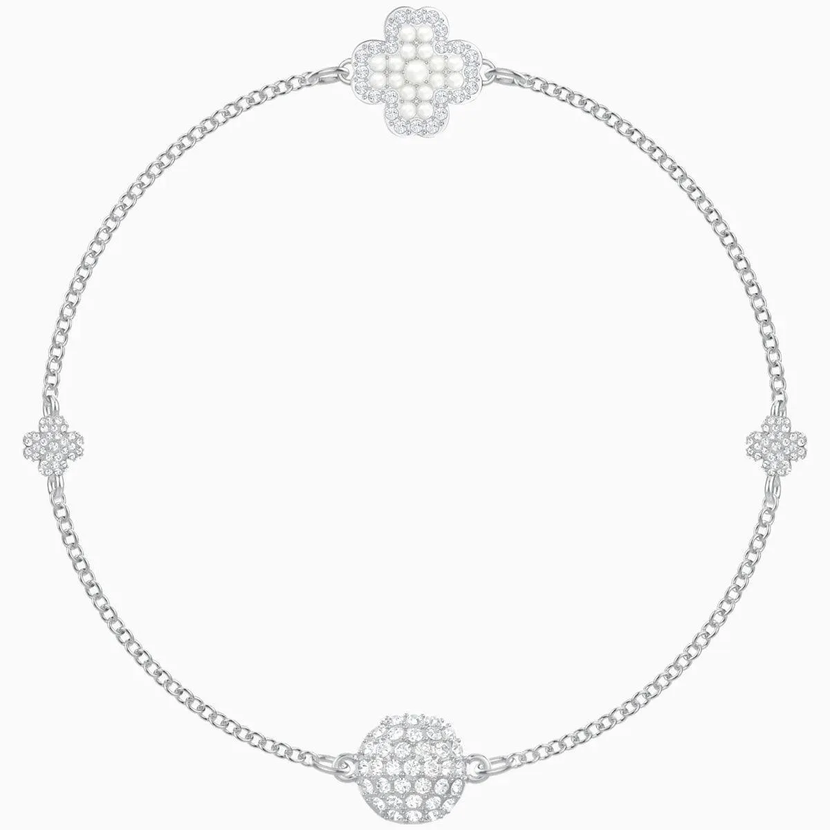 Swarovski Women's Jewelry Set - Deary Pearl Rhodium Plated | 5428665