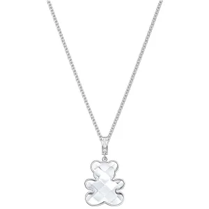 Swarovski Women's Necklace - Teddy Rhodium Plated Clear Crystal Pendant | 5410280