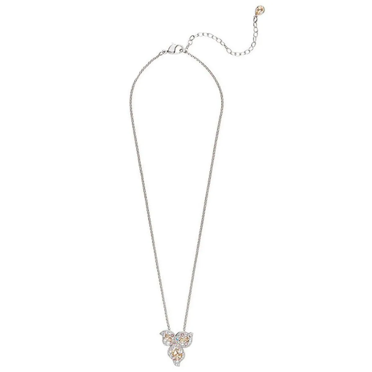 Swarovski Women's Pendant Necklace - Graceful Bloom Palladium Plated | 5455660