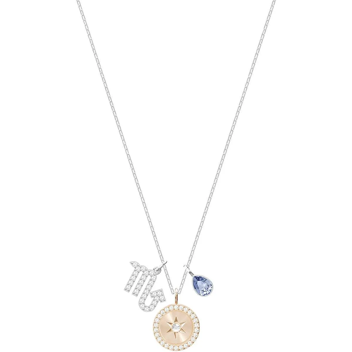 Swarovski Women's Pendant Necklace - Zodiac Scorpio Sign Rhodium Plated | 5349222