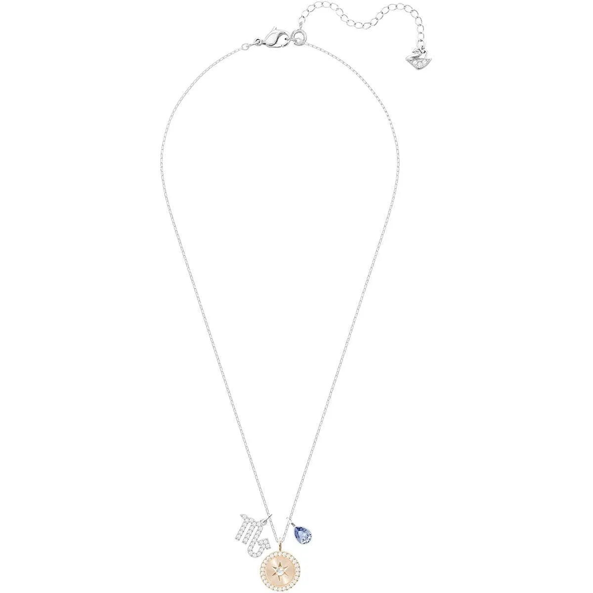 Swarovski Women's Pendant Necklace - Zodiac Scorpio Sign Rhodium Plated | 5349222
