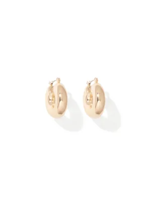 Taylee Thick Oval Hoop Earrings