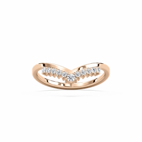 Tayler 1/5 ctw Round Lab Grown Diamond Graduated Chevron Curved Band High Fashion Quality Article