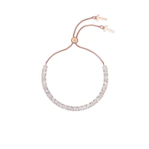 ted baker melrah icon rose gold tone crystal slider bracelet