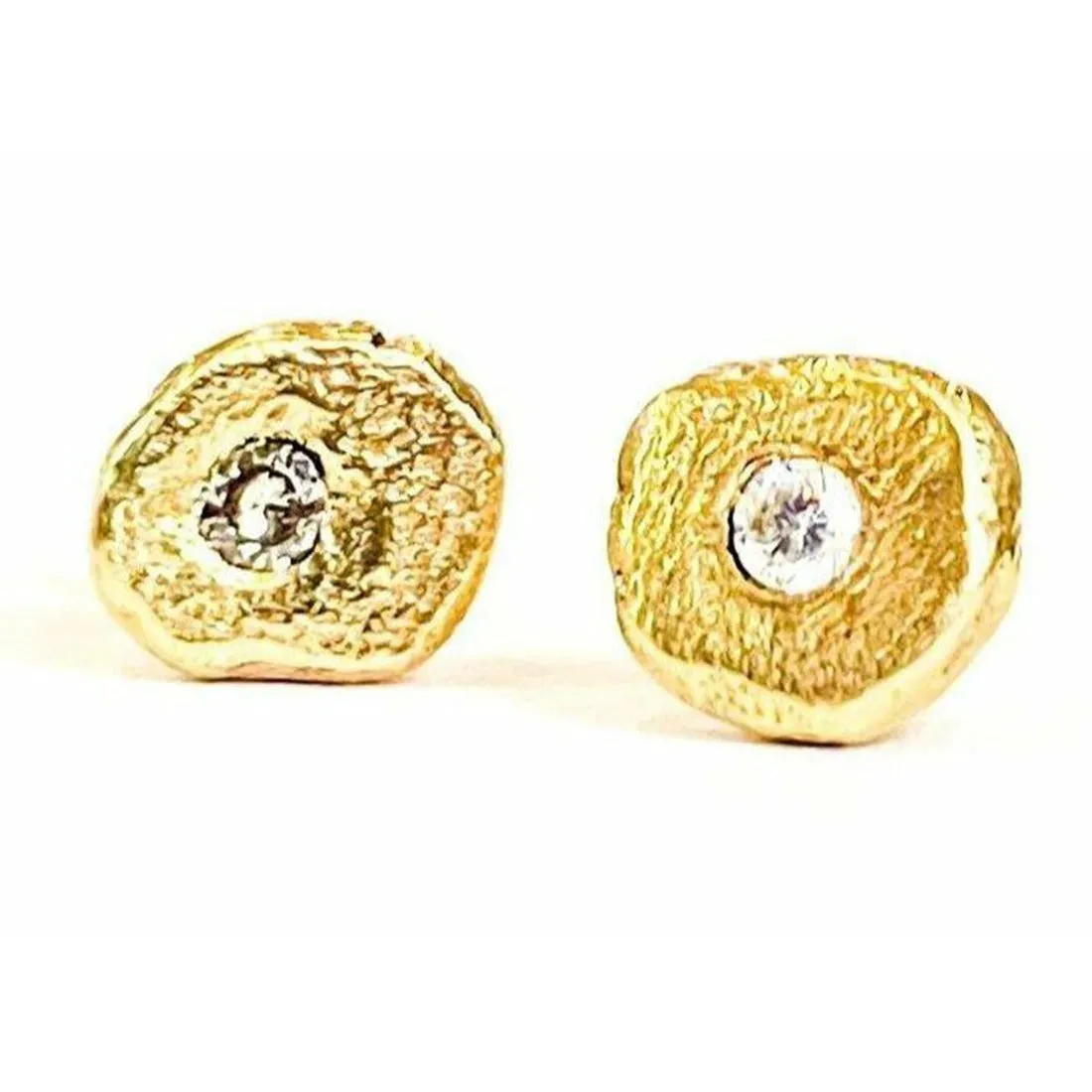 Textured Diamond /stud Earrings