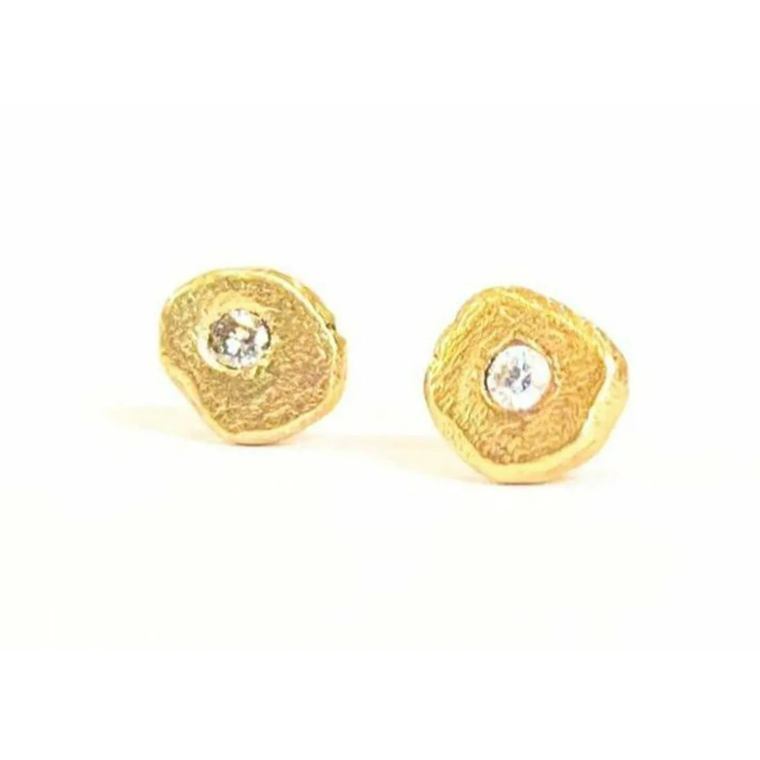 Textured Diamond /stud Earrings