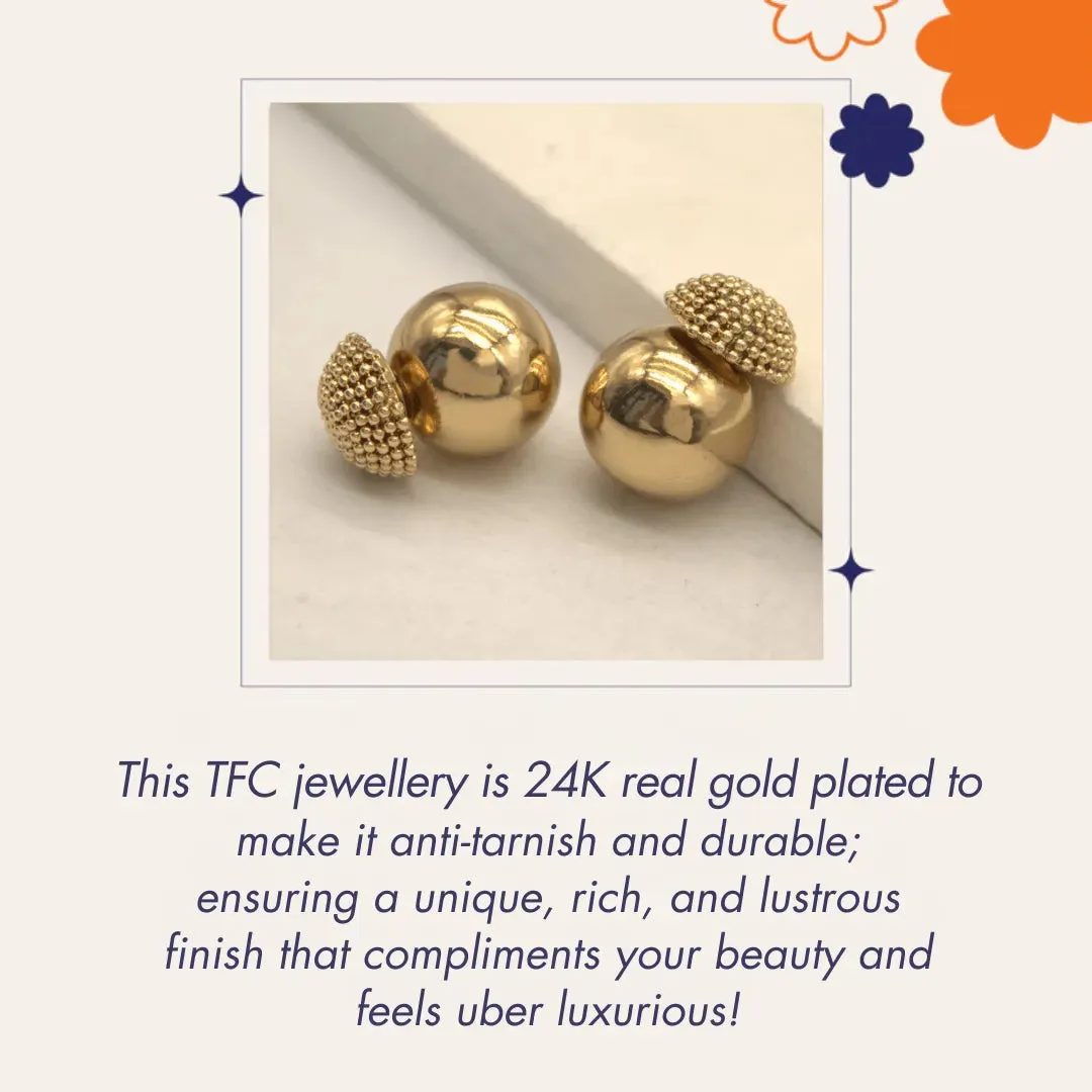 TFC Big Letter T- 24K Gold Plated Long Pendant Necklace