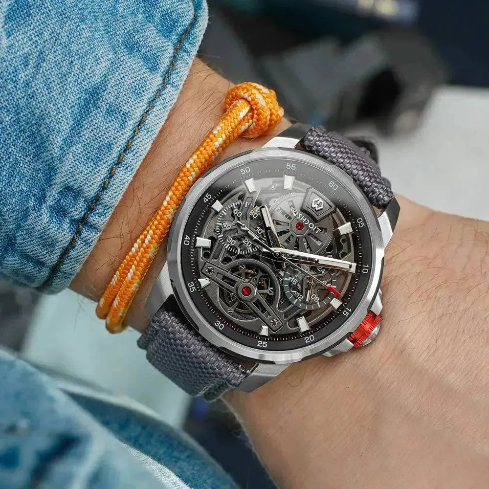 The Aristos Automatic - Silver Watch (Grey Strap)