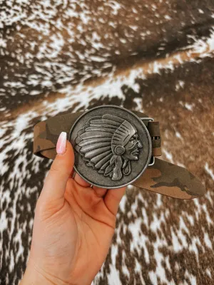 The Chief Roughout Camo Belt