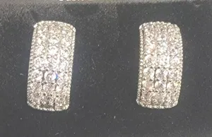 THE LUXE NK GLAM GIRL LUXURY JEWELRY COLLECTION - CZ CLUSTER RHINESTONE STUD EARRINGS-ES77-10364