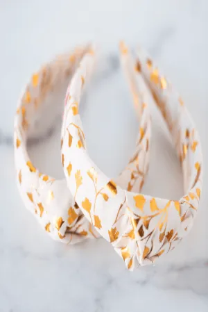 The Tiny Tassel Headband in Gold Gingko