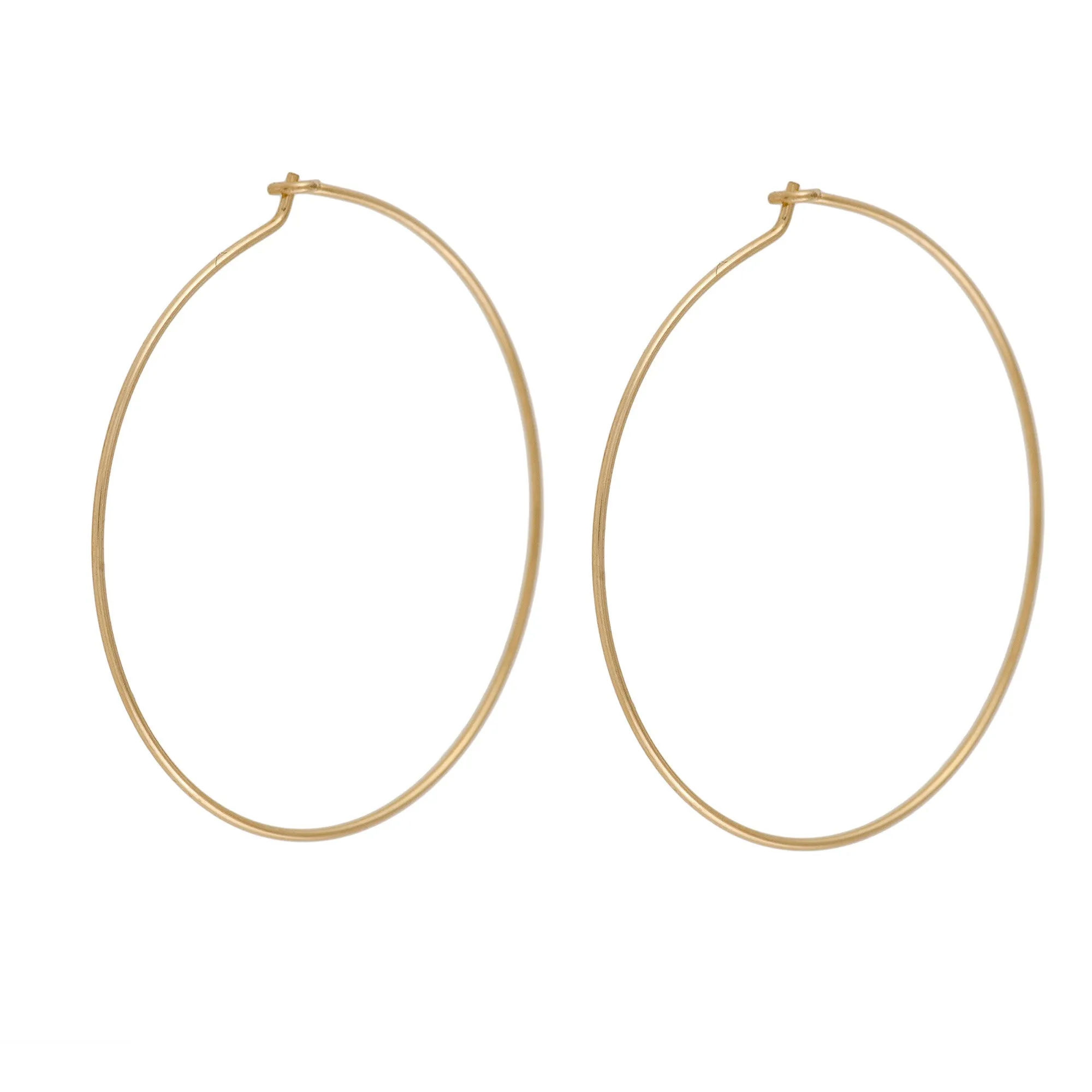 Thin hoop earrings minimalist large hoops