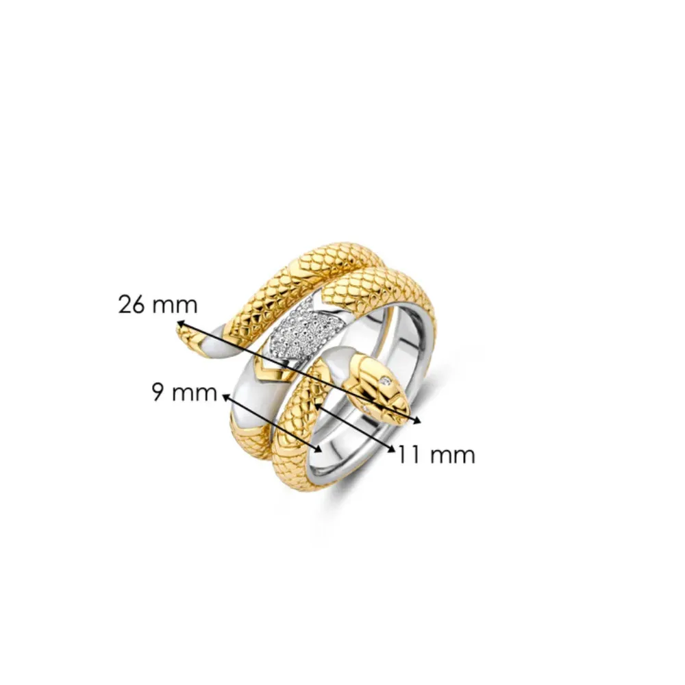 Ti Sento Snake Wrap Ring