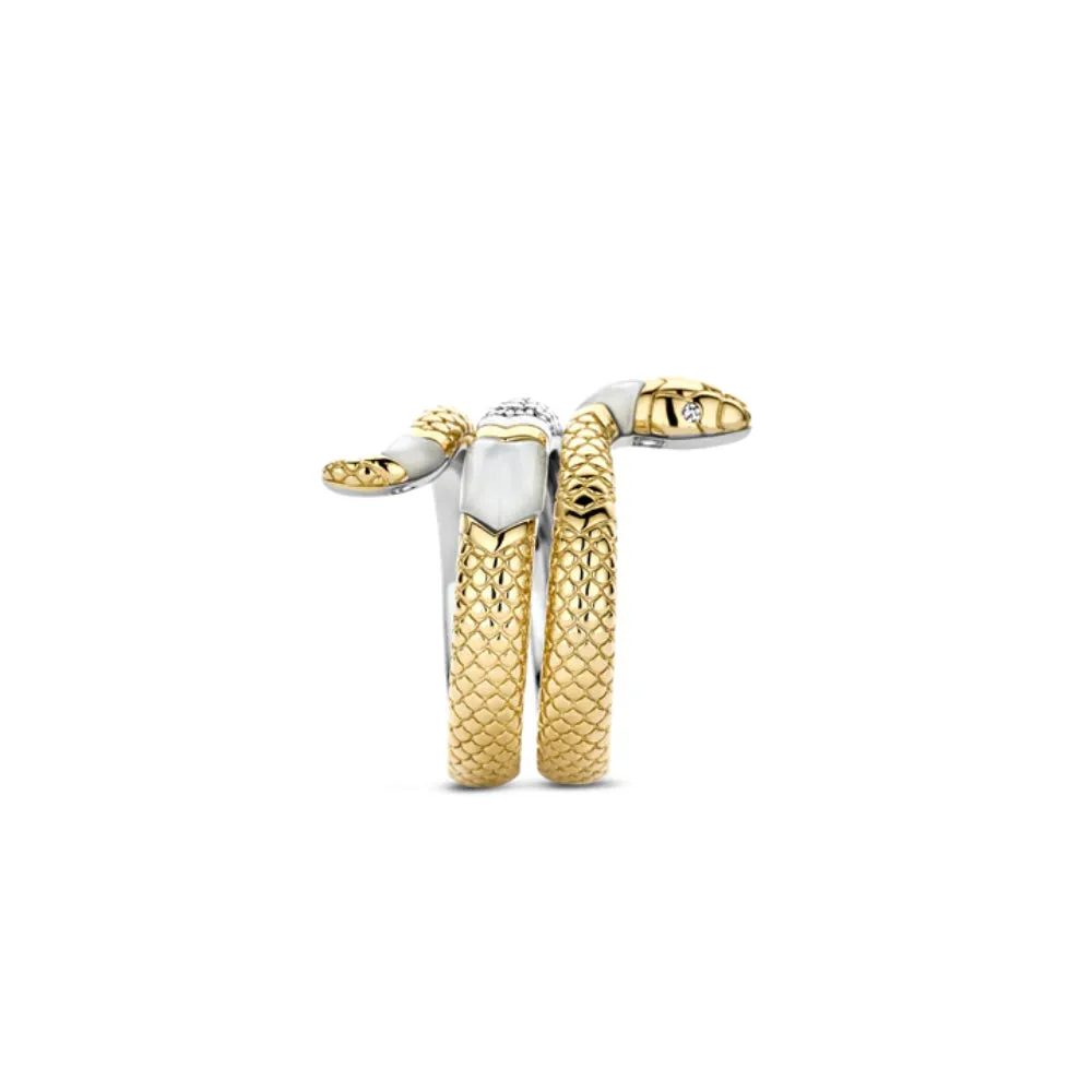 Ti Sento Snake Wrap Ring