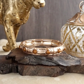 Timeless Charm ?C Slim Cabochon Eternity Bangle Promising Fusions
