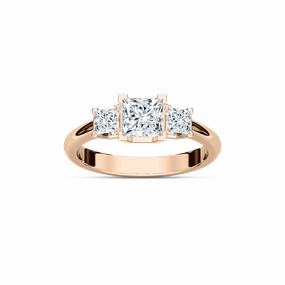 Emmie 1 ? ctw Princess Lab Grown Diamond Modern Three Stone Engagement Ring HighEnd Piece Luxury Motion