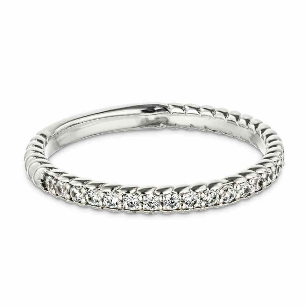 Helix 1/5 ctw Round Lab Grown Diamond Rope Twist Wedding Band Timeless Accessory