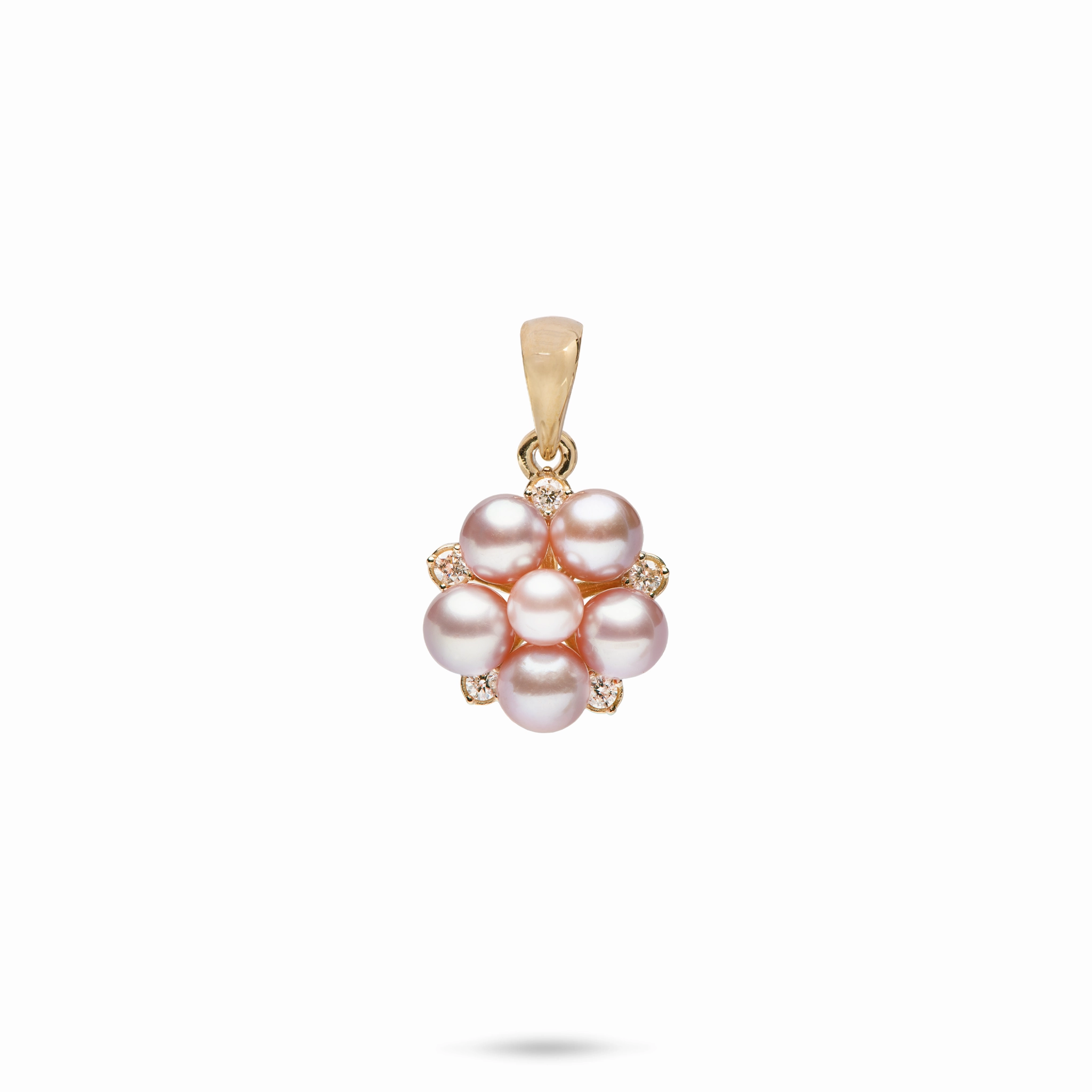 Tiny Bubbles Lavender Freshwater Pearl Pendant in Gold with Diamonds Iconic Appeal Luxury Pieces
