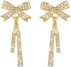 Toddler Clip on Earrings 925 Female Needle Simple Bow Earrings Temperament Earrings Lady with Diamond Pearl Silver Earrings Earrings Flat Back Earring (Multicolor, One Size)