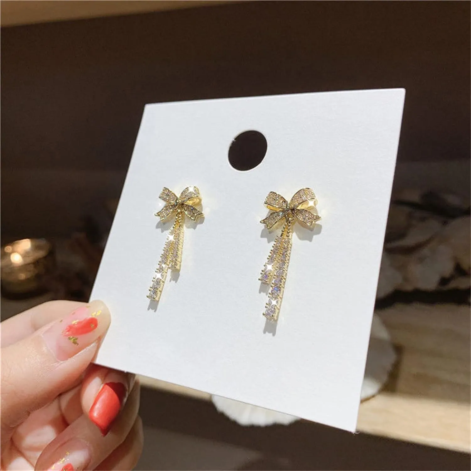 Toddler Clip on Earrings 925 Female Needle Simple Bow Earrings Temperament Earrings Lady with Diamond Pearl Silver Earrings Earrings Flat Back Earring (Multicolor, One Size)