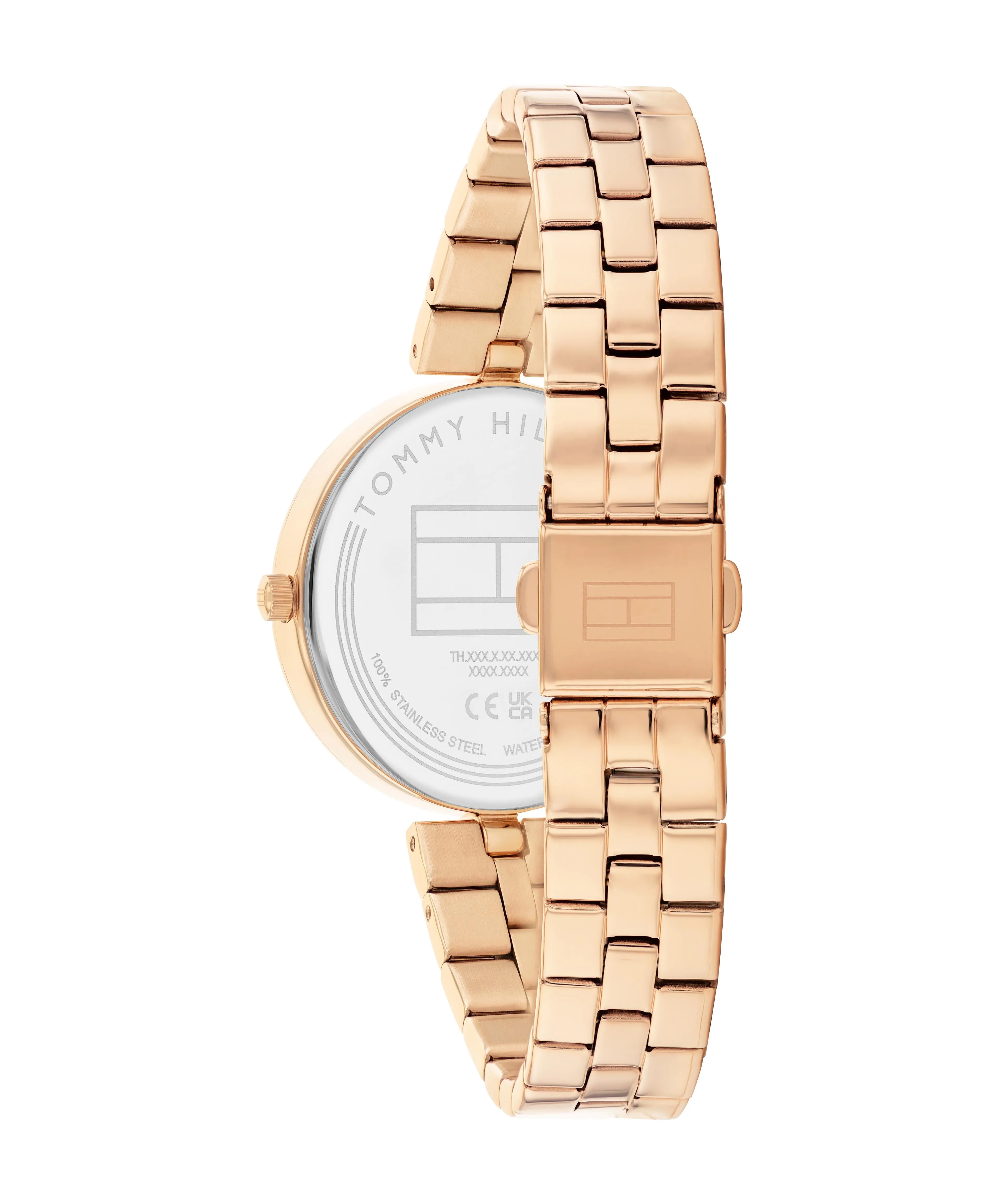 Tommy Hilfiger Ella Ionic Plated Rose Gold Steel Light Blue Dial Ladies Watch 1782686