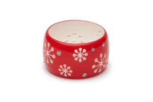 Tonttu Red Extra Wide Atomic Snowflake Bangle