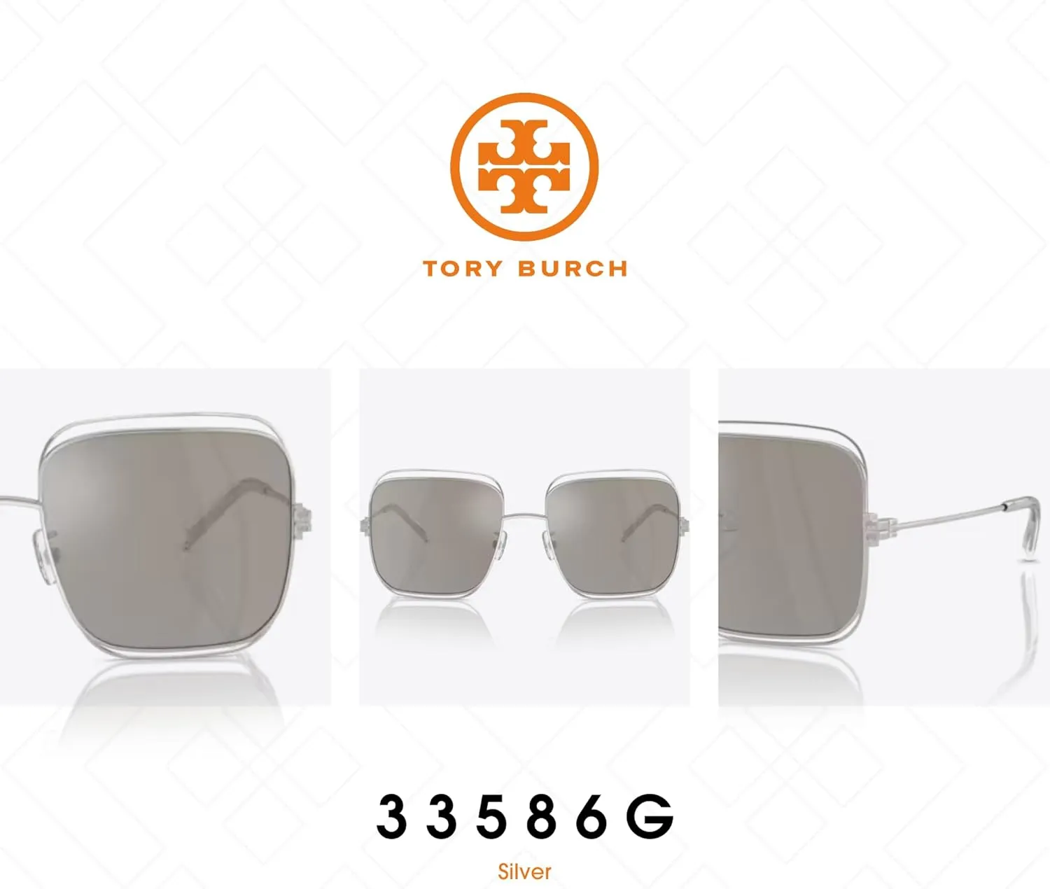 Tory Burch TY6107 Square Sunglasses for Women   BUNDLE With Designer iWear Complimentary Eyewear Kit