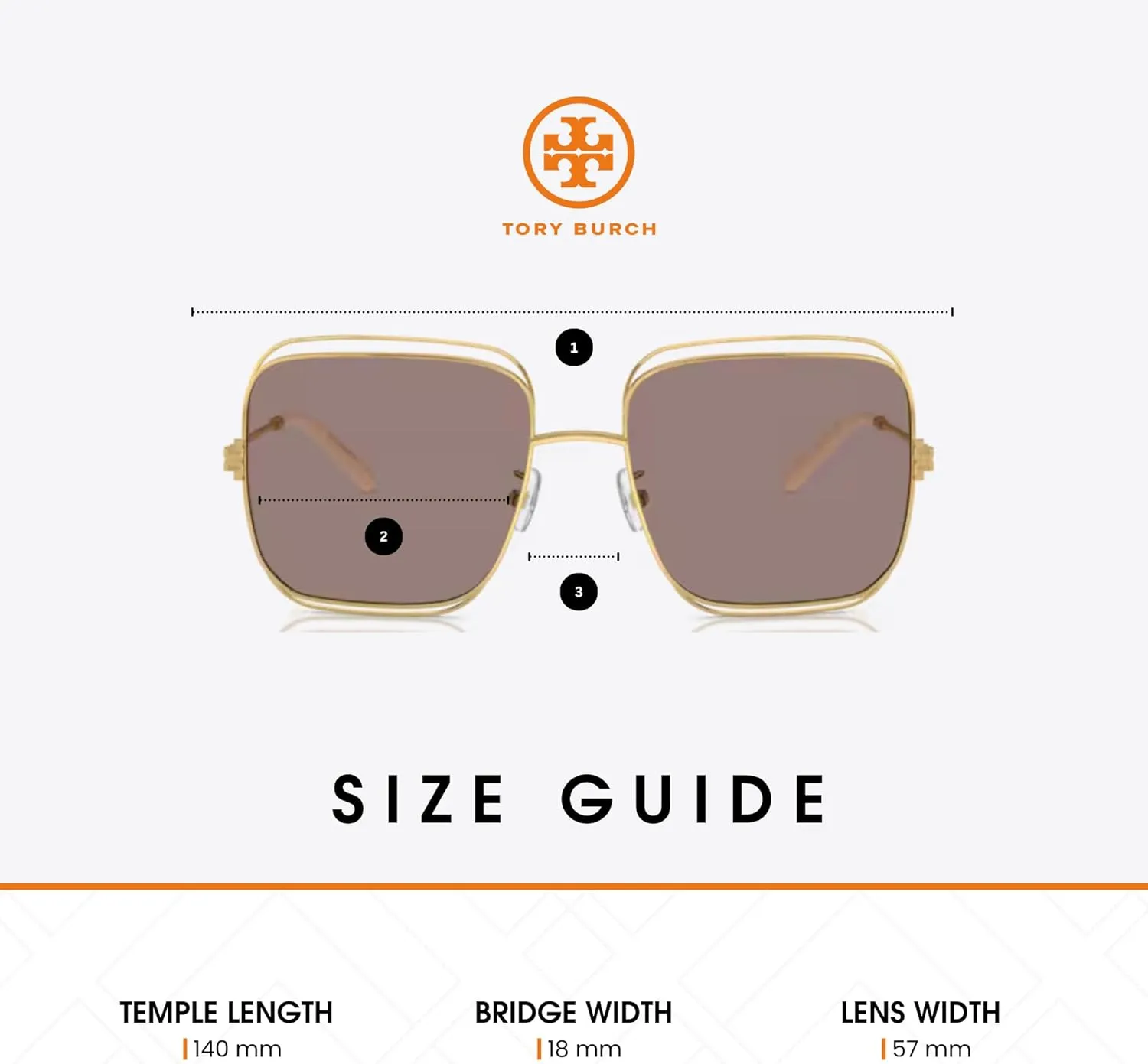 Tory Burch TY6107 Square Sunglasses for Women   BUNDLE With Designer iWear Complimentary Eyewear Kit