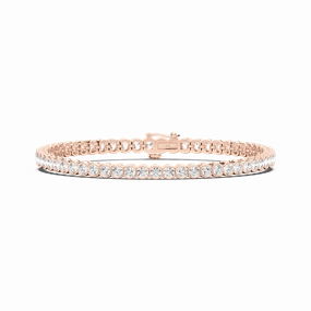 5 1?? ctw Round Lab Grown Diamond Bezel Set Tennis Bracelet  - 7 Inches Customizable features Eye-Catching Detail
