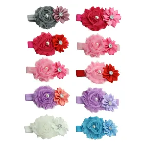 Totority 10 Baby Girls Pearl Headband Decorative Elastic Hair Accessory for Photo Props