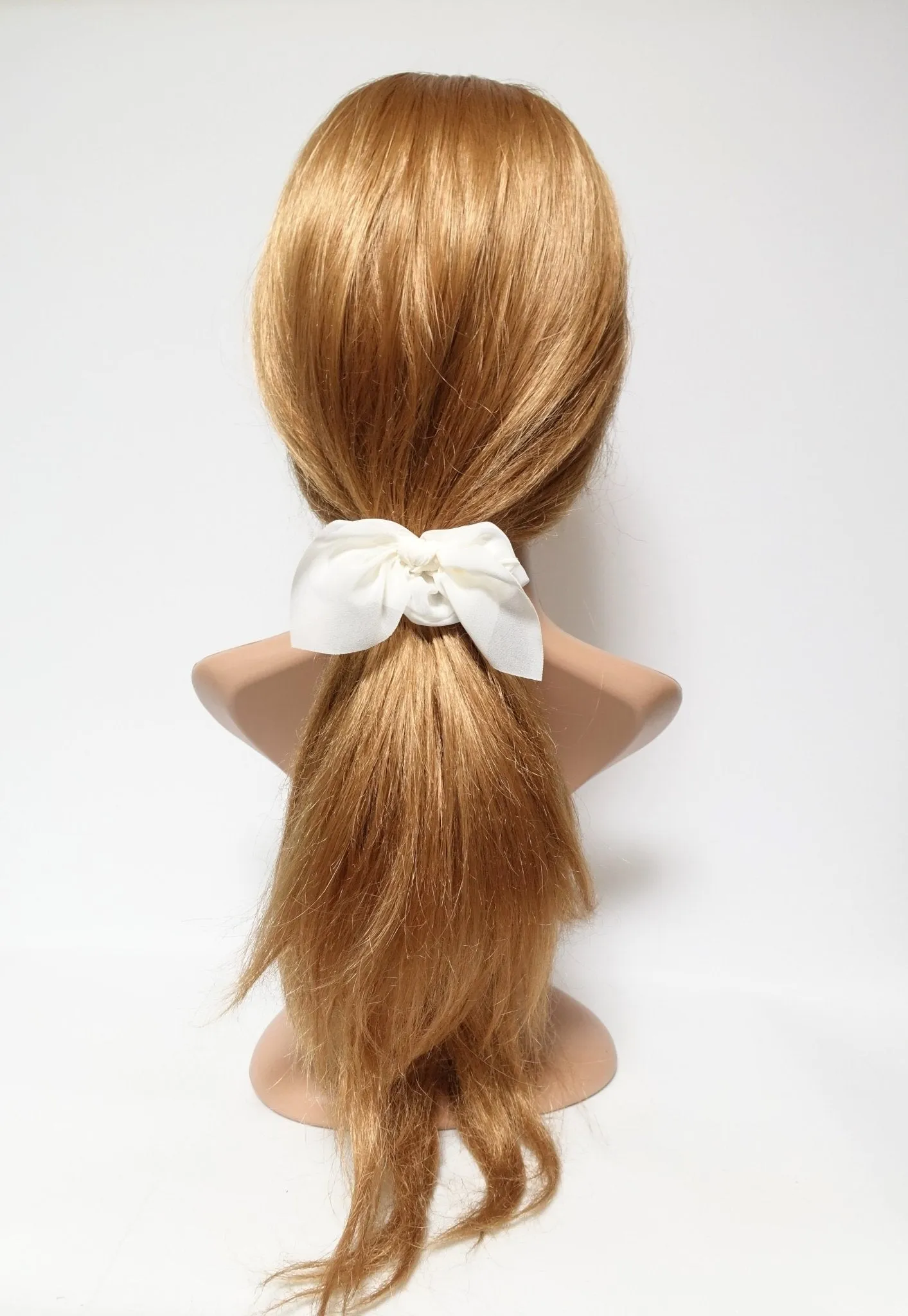 translucent chiffon bow knot scrunchies pretty women scrunchie hair accessory