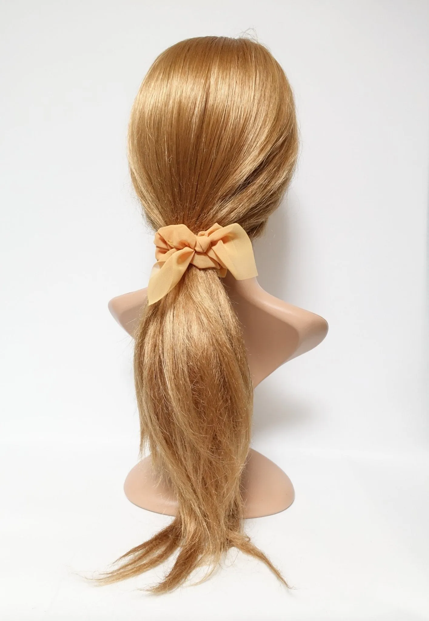 translucent chiffon bow knot scrunchies pretty women scrunchie hair accessory