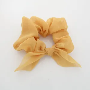 translucent chiffon bow knot scrunchies pretty women scrunchie hair accessory