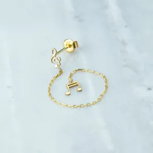 Treble Clef & Note Threader Earrings