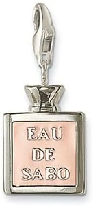 Trendy Hot Pink Perfume Bottle Clip On Pendant Charm For Bracelets Bangles By VAGA
