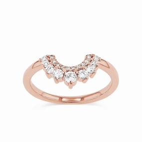 Sonny 1/6 ctw Round Lab Grown Diamond Double Row Curved Band Bendable Item Personal Item