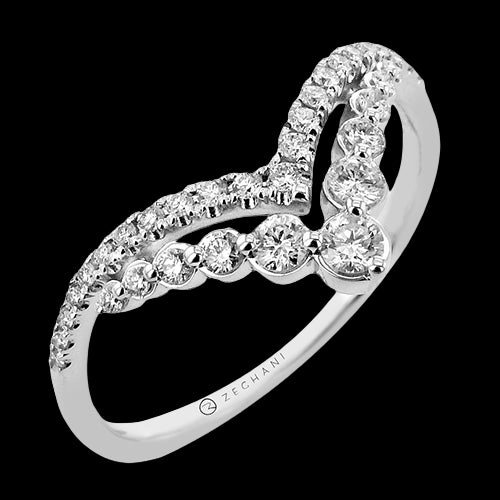 ZR2455 Right Hand Ring in 14k Gold with Diamonds Gentle Texture