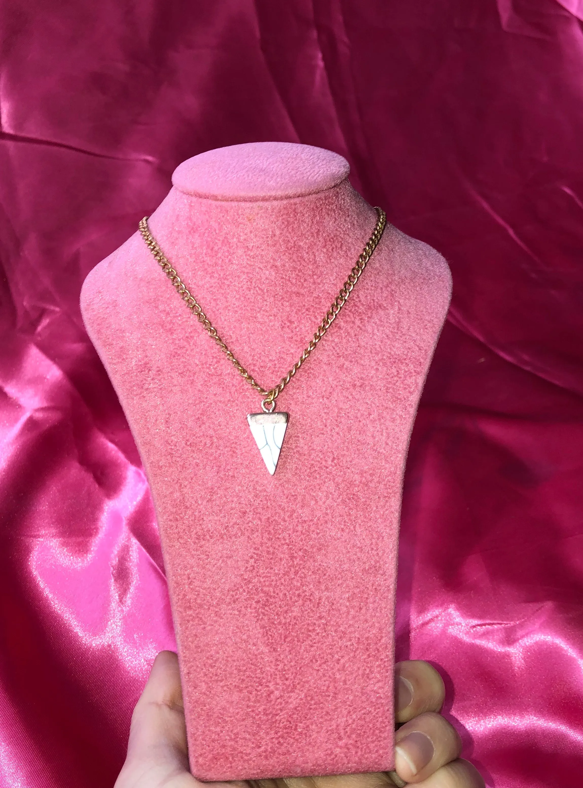 Triangle pendant necklace