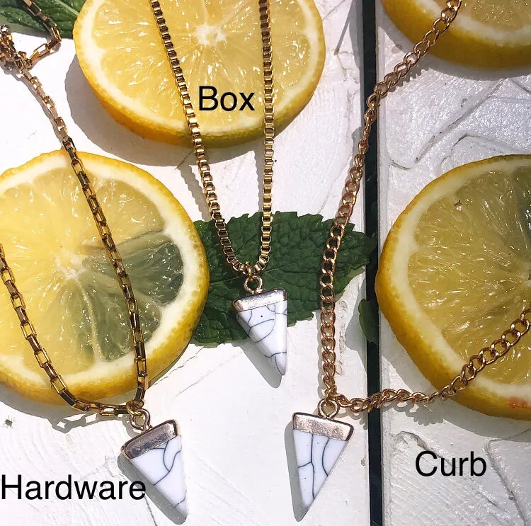 Triangle pendant necklace