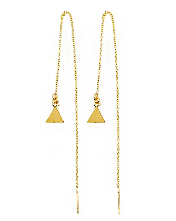 Triangle Threader Earrings