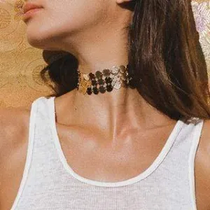 Triple Disco Fever Choker Rose Gold