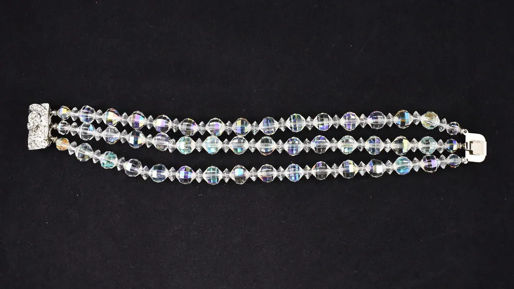 Triple Strand Vintage Aurora Bracelet