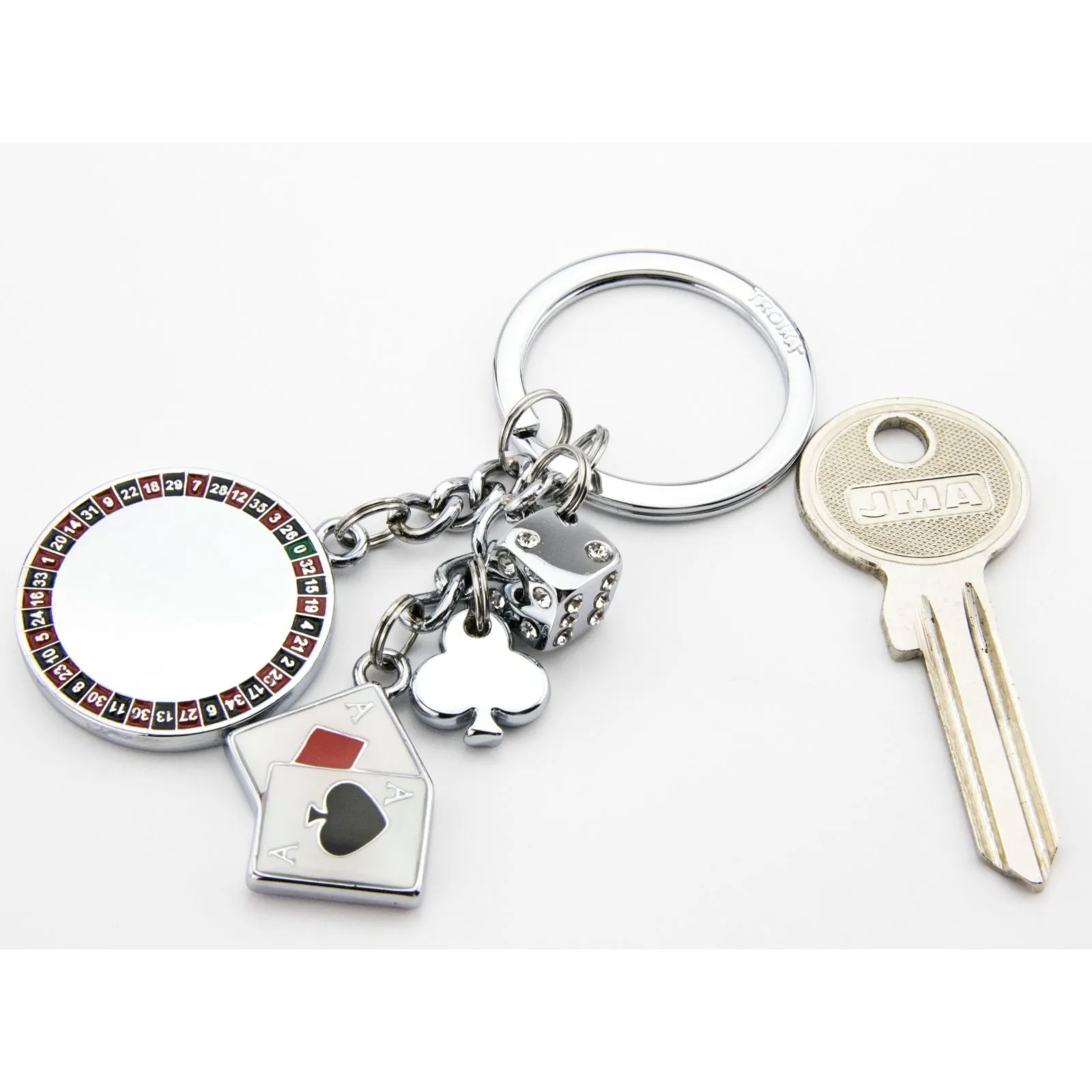 Troika Vegas Grand Casino, Keychain with Enamel Casino Game Charms