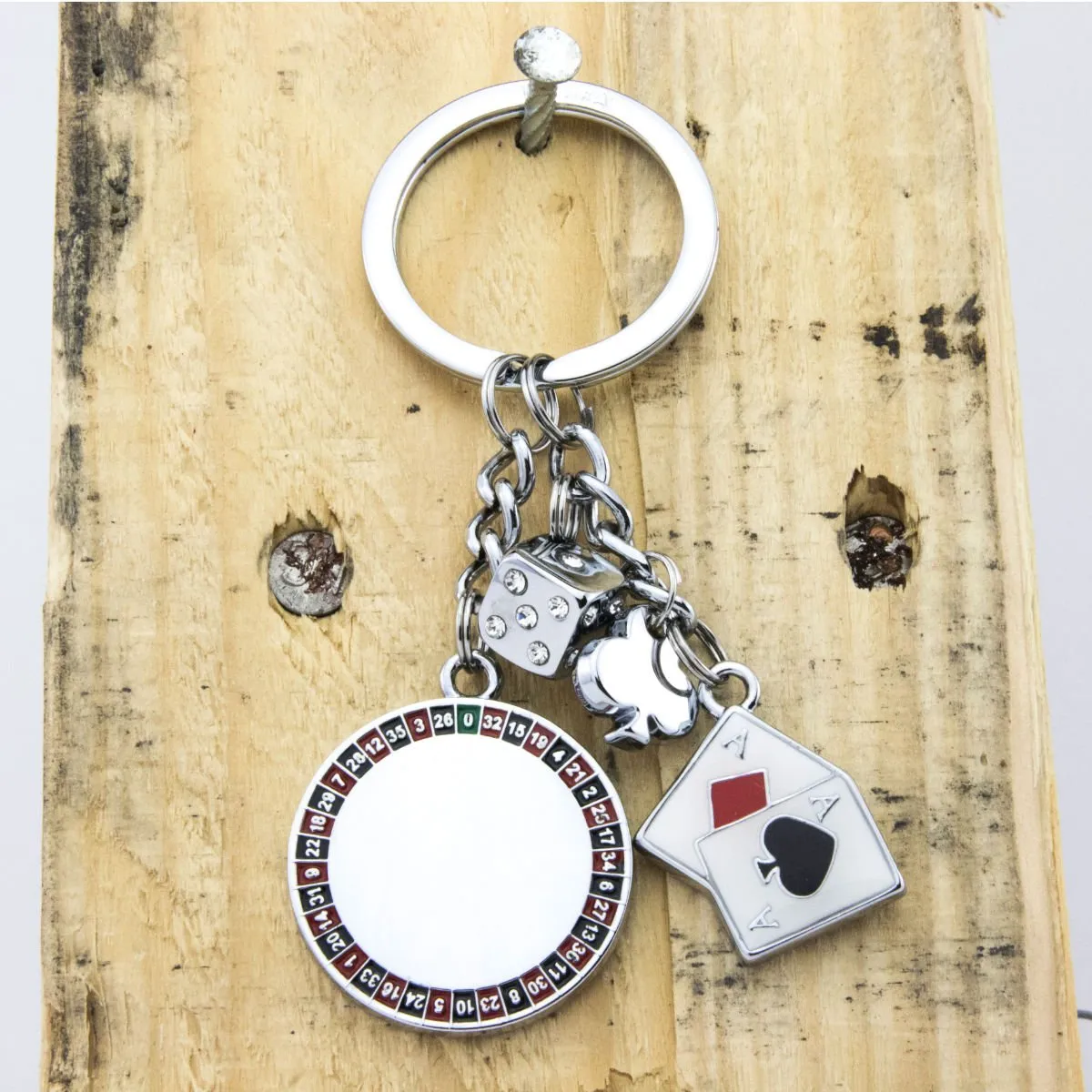 Troika Vegas Grand Casino, Keychain with Enamel Casino Game Charms