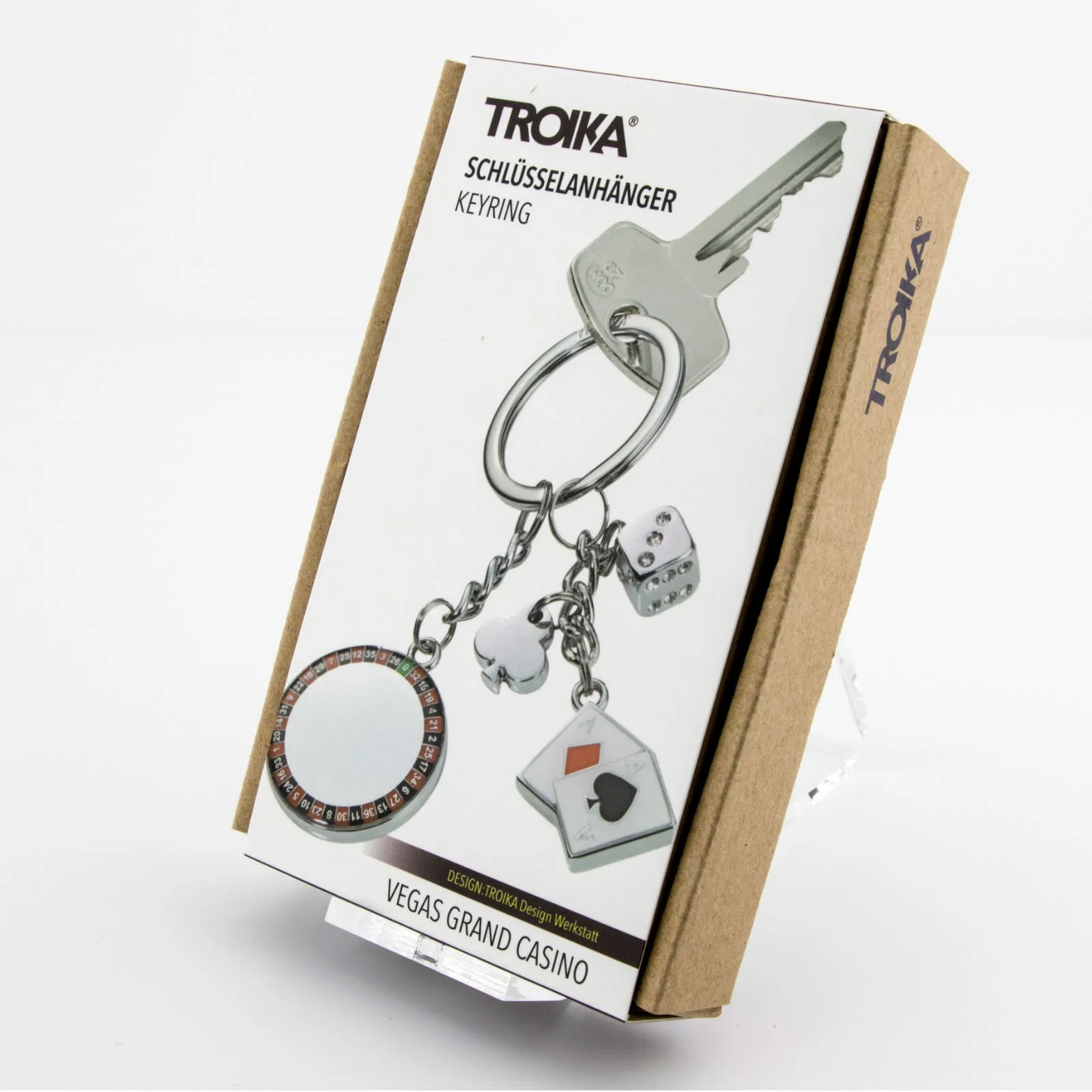 Troika Vegas Grand Casino, Keychain with Enamel Casino Game Charms