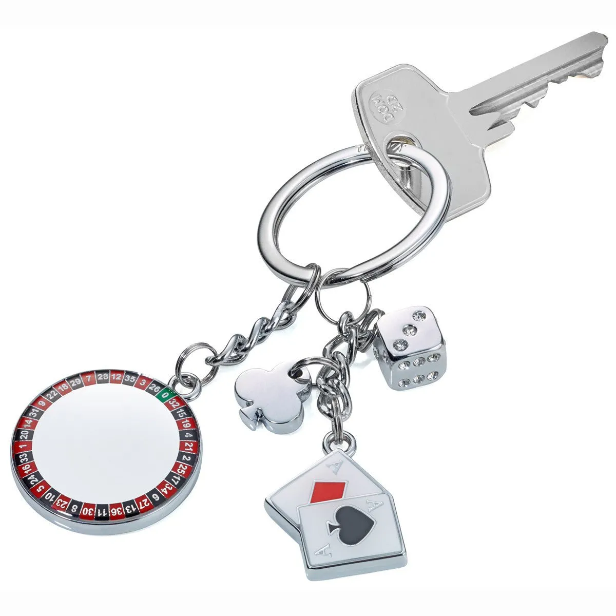 Troika Vegas Grand Casino, Keychain with Enamel Casino Game Charms