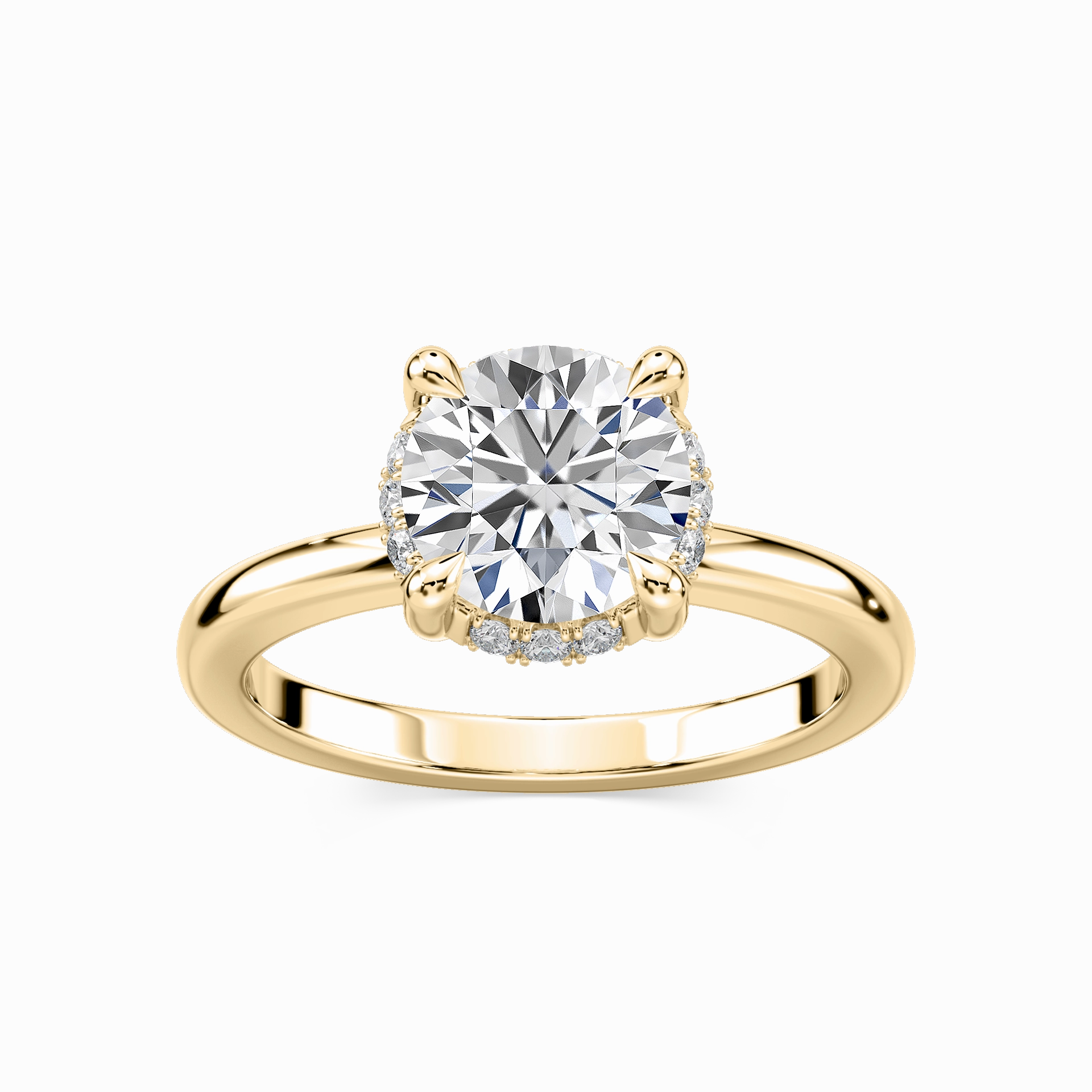 Tula Round Lab Grown Diamond Semi Hidden Halo Engagement Ring Everyday Choice Custom built