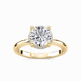 Tula Round Lab Grown Diamond Semi Hidden Halo Engagement Ring Everyday Choice Custom built