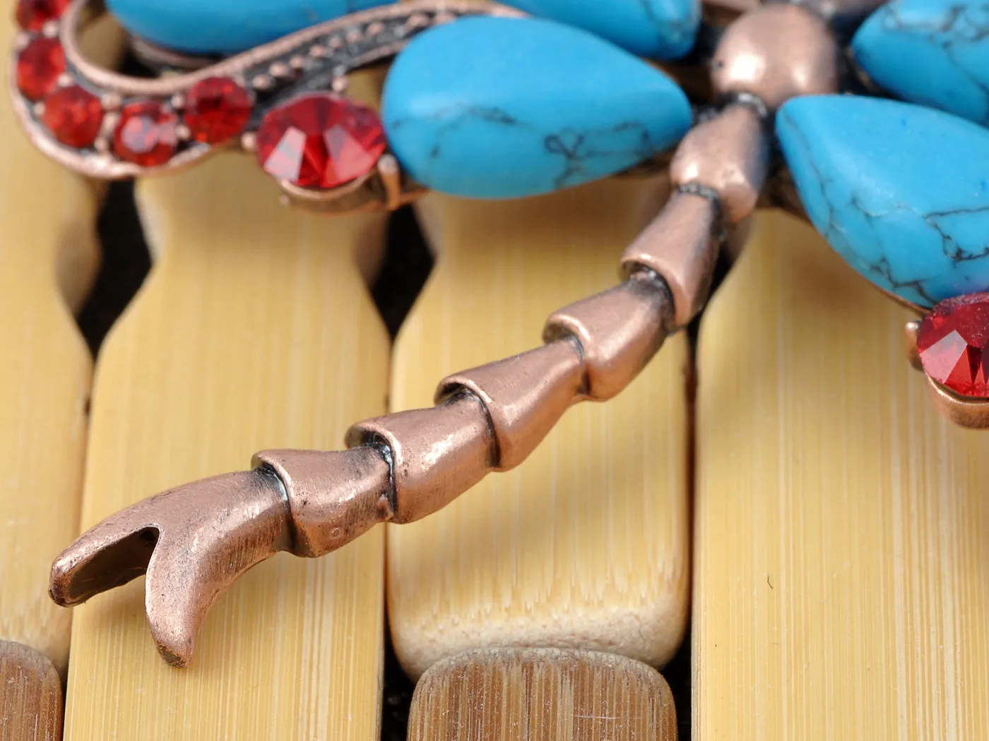 Turquoise Ruby Dragonfly Pin Brooch